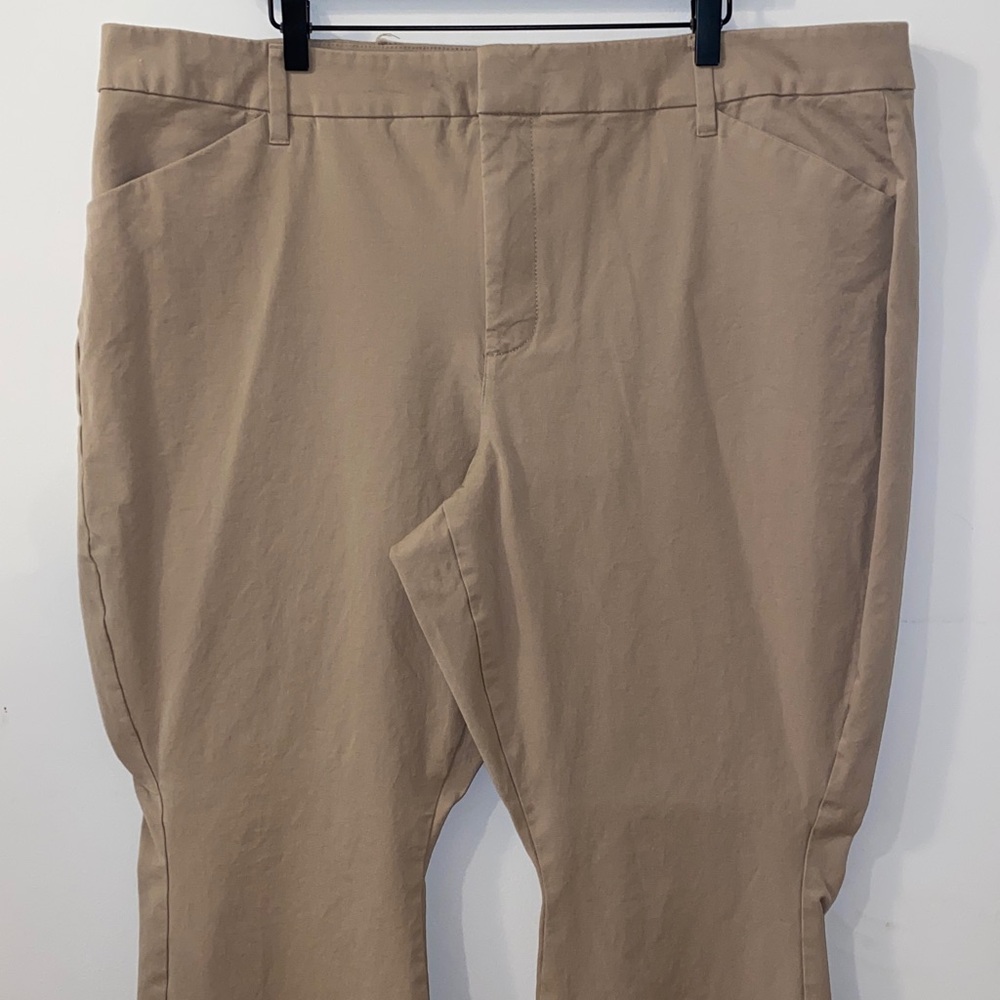Old Navy Khaki High Rise Pixie Flare Trousers Size 24 - Picture 4 of 12